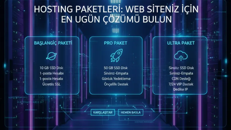 Hosting Paketleri: Web Siteniz İçin En Uygun Çözümü Bulun